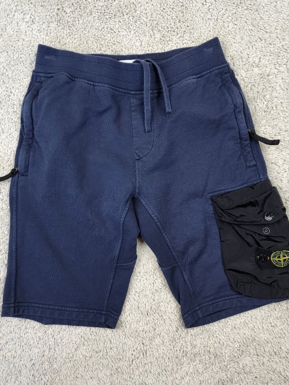 Stone Island Juniors Boys Size 10 | 142 Cargo Navy Shorts Nylon Vintage VTG USA